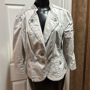 White House Black Market  Grey Jacket Size 10